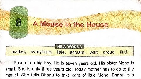 A Mouse in the House || Question & answer || Class-2 || My English Reader