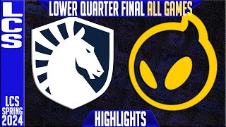 TL vs DIG Highlights ALL GAMES | LCS Spring 2024 Playoffs Quarter-final | Team Liquid vs Dignitas