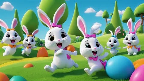 Five Little Bunnies Jumping on the Ground | Counting and Action Song for Kids | , Count, and Giggle