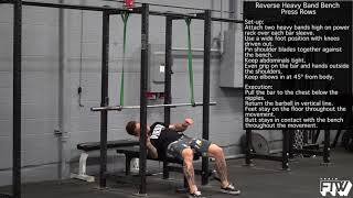 Reverse Heavy Band Bench  Press Rows