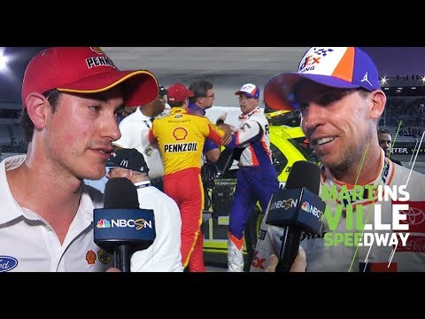 Denny Hamlin, Joey Logano tussle on pit road at Martinsville | NASCAR Cup Series