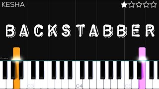 Kesha - Backstabber Easy Piano Tutorial