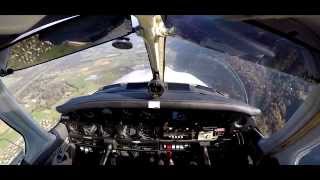 Piper PA28 HB-PPQ landing at Locarno LSZL - with ATC