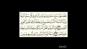 سورة فصلت ١٢الى١٣#سورة_الرحمن #سورة_الملك #سورةالفاتحة #سورةالكوثر #سورة_الواقعة #سورةالاخلاص