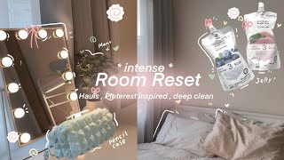 *INTENSE* Room Reset !! ⊹ ࣪ ˖ 🍈🥯🦢 | Pinterest inspired , haul , deep clean