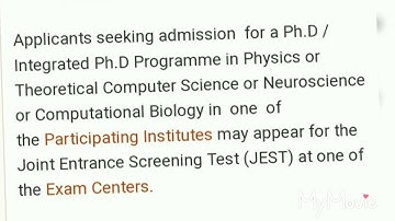JEST 2019 Form details