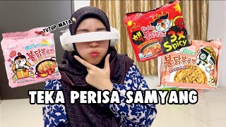 Teka rasa samyang yang betul sambil tutup mata. Siapa teka betul dapat hadiah