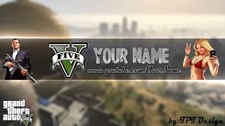 GTA 5 banner template   .psd #7