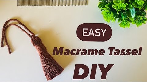 Macrame Tassel Tutorial| #macrametutorial