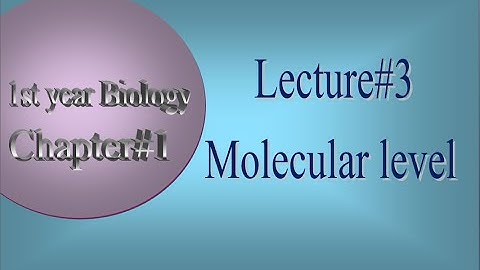 FSc Part I Biology CH#1 Lecture#3 Molecular level