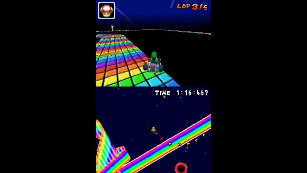 Mario Kart DS Random Hack Classic SNES Rainbow Road