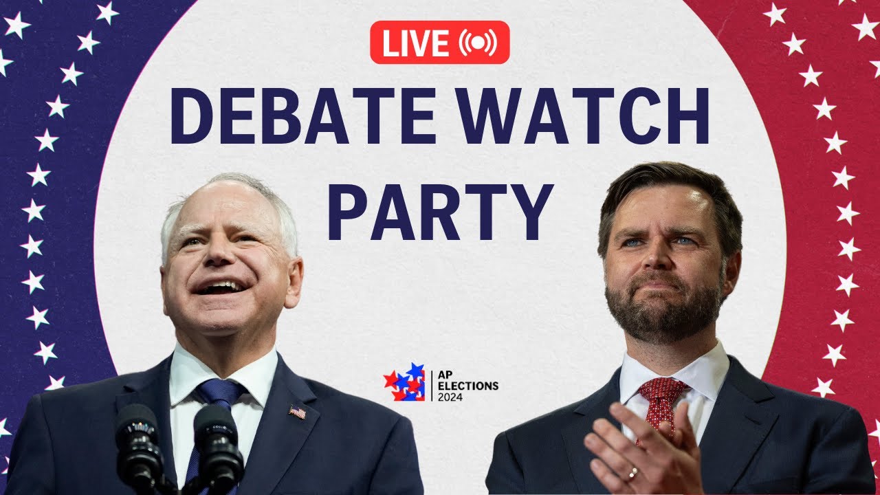 LIVE: Watch party for JD Vance and Tim Walz vice presidential debate ...