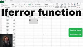 How to use the iferror function for your formulas in Excel