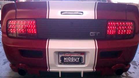 05-09 Ford Mustang Sequential LED Tail Light Housings - Smoked.3gp