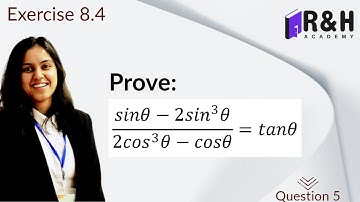 Prove (sin θ-2 sin^3 θ)/ (2 cos^3 θ - cos θ) = tan θ | Exercise 8.4 Q5 part vii