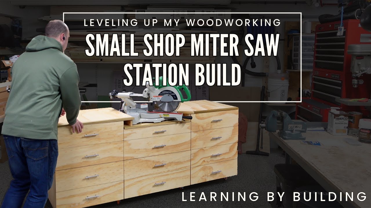 Leveling Up My Woodworking | DIY Miter Saw Station Build - YouTube