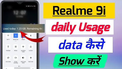 Realme 9i mein Used data kaise Show Kare | how to show daily data in Realme 9i | Realme 9i