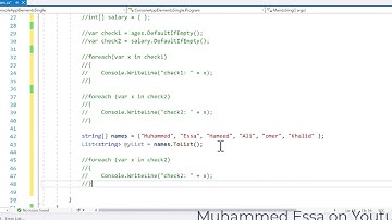 20   LINQ Conversion Operators  ToList Method & ToArray Method