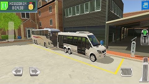 Mission 14 :Bus Driving in Parking Lot - Bus Station!! Learn to Driving - Android Game Play