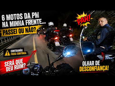 6 MOTOS DA POLÍCIA E UMA FAIXA CONTÍNUA… PASSEI OU NÃO?