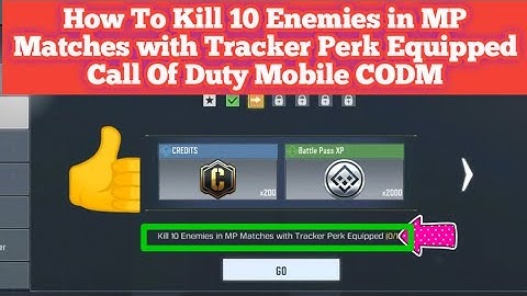 How To Kill 10 Enemies in MP Matches with Tracker Perk Equipped Call Of Duty Mobile CODM