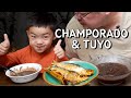 Korean Tries Filipino Food - Champorado with Tuyo