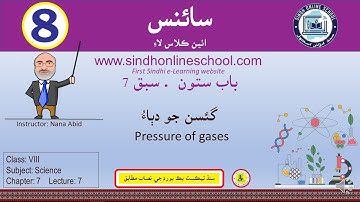 Pressure of gases| Science Class 8| Chapter 7| Lecture 7| by Nana Abid| Sindh Online School