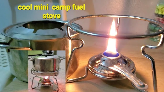 Portable Stainless Steel Fondue Burner with Anti Scald Handle Safety  Cover,Alcohol Stove Burner, Fondue Fuel Hot Pot Stove for Home Camping  Picnic