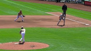 DET@PIT: Upton reaches third on a throwing error