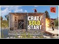 Rust - My CRAZIEST SOLO START Ever (Solo Base Defense & More)