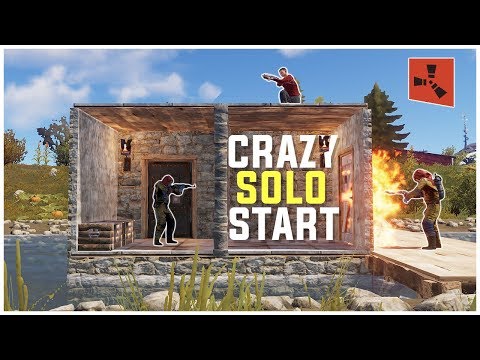 Rust - My CRAZIEST SOLO START Ever (Solo Base Defense u0026 More)