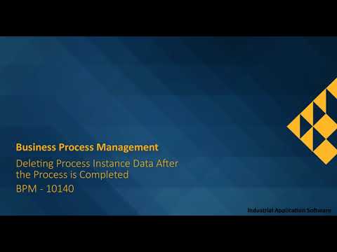 BPM 10140 : BPMT01 - Deleting Process Instance Data after the Process is Completed