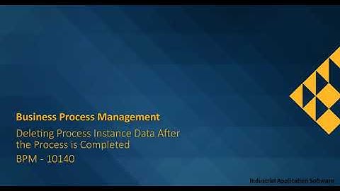BPM 10140 : BPMT01 - Deleting Process Instance Data after the Process is Completed
