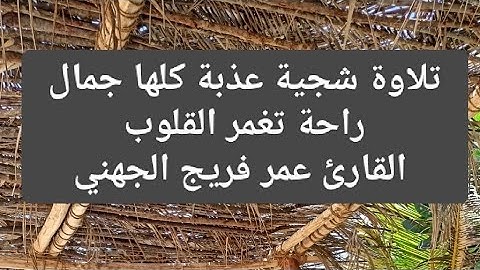 تلاوة شجية عذبة كلها جمال راحة تغمر القلوب  القارئ عمر فريج الجهني