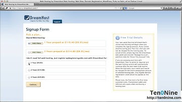 1. Creating your Dreamhost Account - WordPress Website Setup