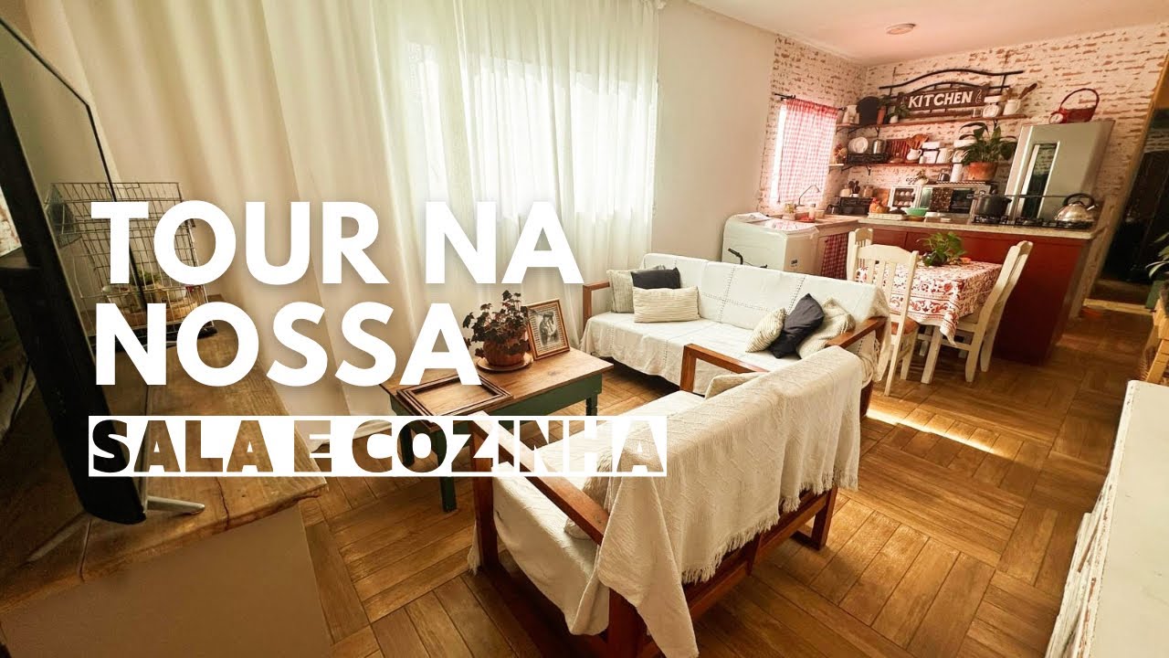 Tour completo na nossa sala e cozinha 