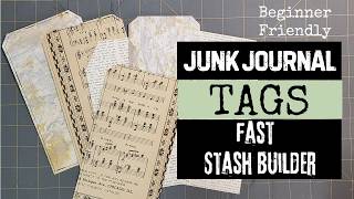 EASY TAGS Stash Builder | Beginner Friendly #junkjournal #junkjournalideas