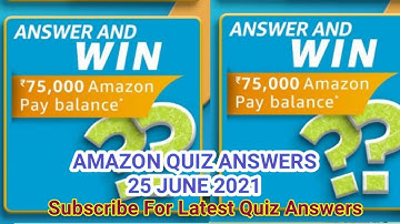 Amazon Funzone Carnival Answer and Win Answers Today|25 June 2021 | Daily Quiz Time