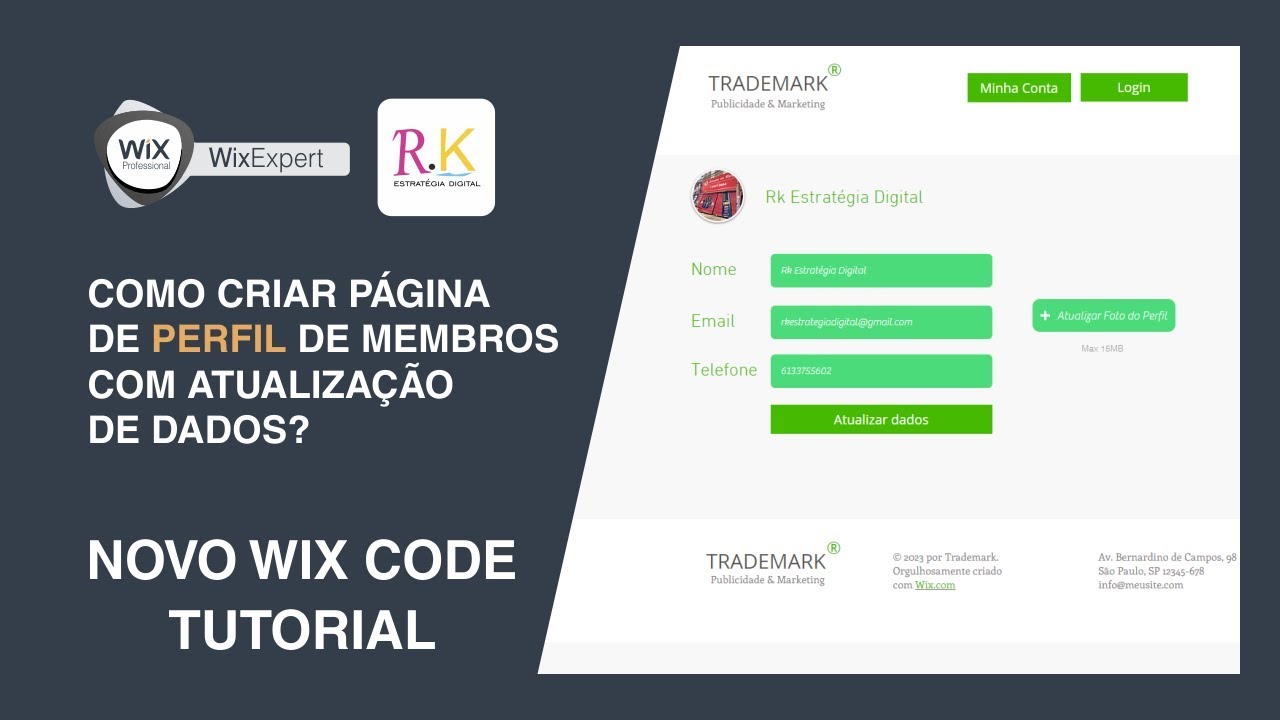 Login de membros wix