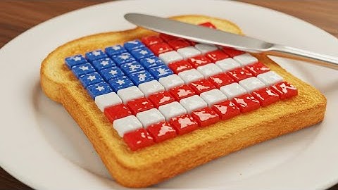 🌟 AI ASMR: Melting World Flags on Toast 🍞Oddly Satisfying Animation
