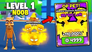Starting As A Noob With Op Pet In Roblox Brainrot Training