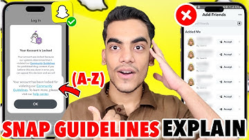 Snapchat Community Guidelines 2025 Explained | Snapchat Community Guideline Warning Problem 