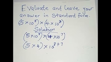 How to evaluate in standard form.