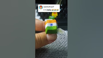 Drawing I for India 🇮🇳 but on my custom keyboard! #india #drawing #keycaps #keyboard