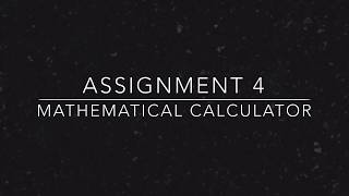Assignment 4: Calculator Generator