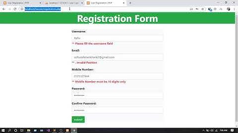 Input Validation using PHP & JavaScript