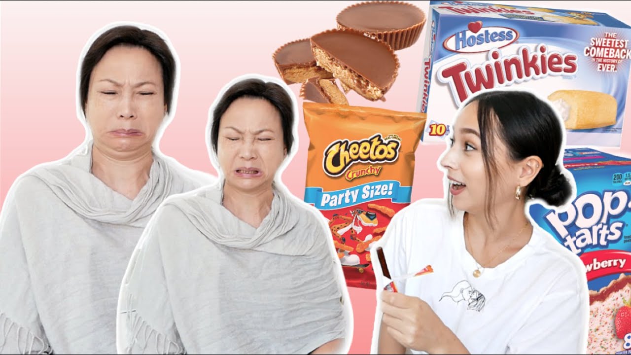 Азиатская мама пробует американские закуски