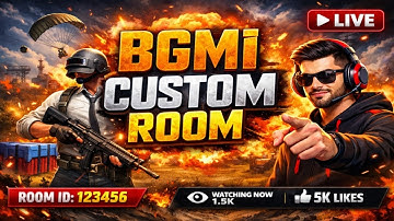 BGMI LIVE CUSTOM ROOM ||  Custom Rooms || PUBG MOBILE LIVE CUSTOM ROOMS#customroombgmilive #bgmilive