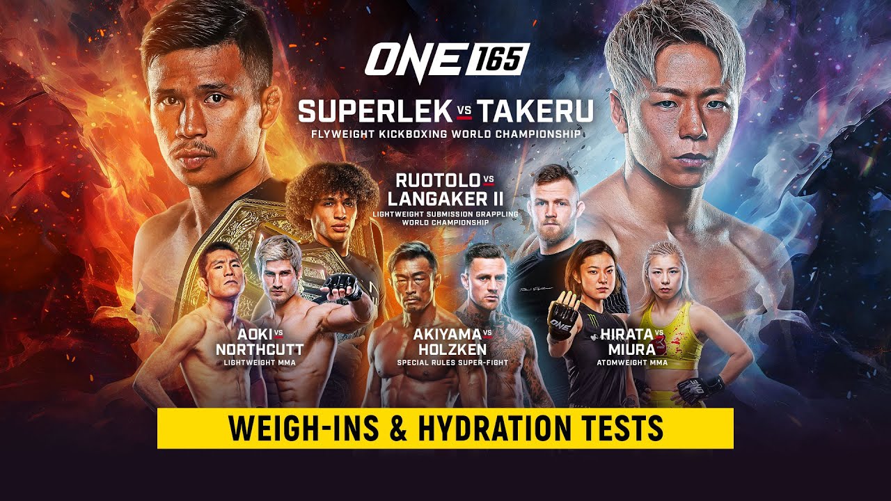 ONE 165: Superlek vs. Takeru | Weigh-Ins & Hydration Tests - YouTube