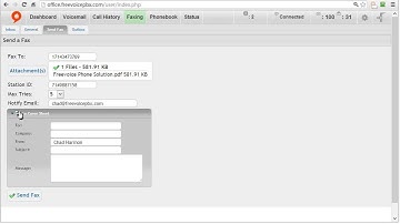 Faxing in the user portal